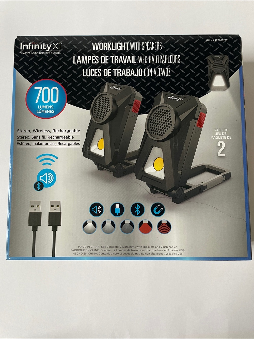 NIB NFINITY XT Compact Worklight Pair in Black and Yellow